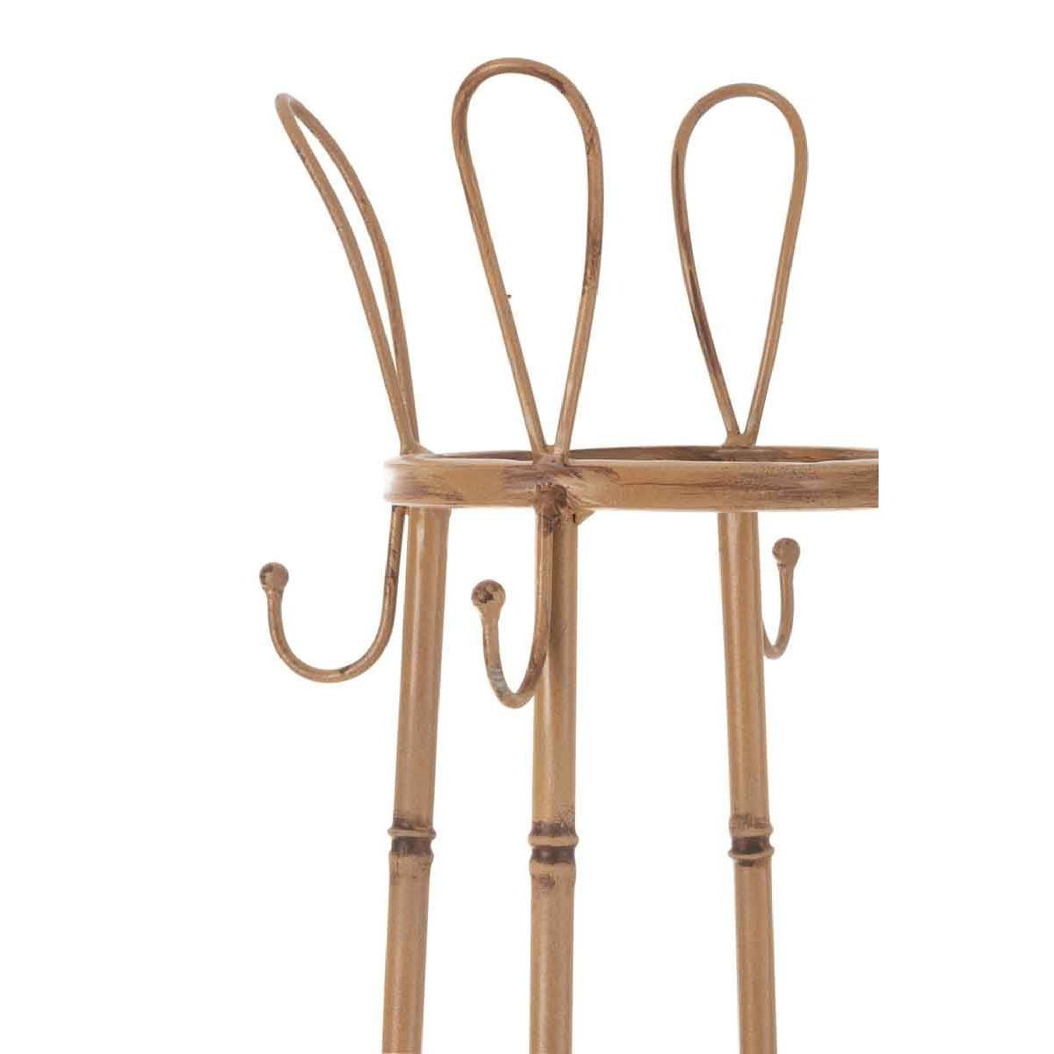 Voir la diapositive 3 : J-LINE Porte-Manteau en Rotin  Corbeille  168cm Naturel