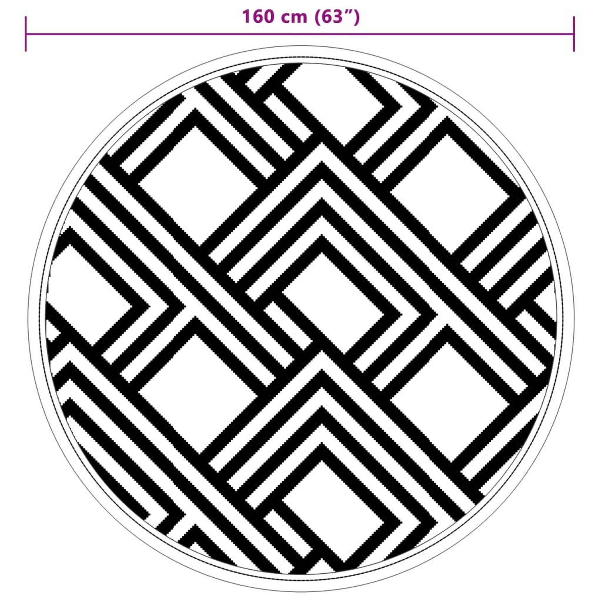 Voir la diapositive 6 : VIDAXL Tapis d'exterieur ARAKIL gris Ø160 cm PP