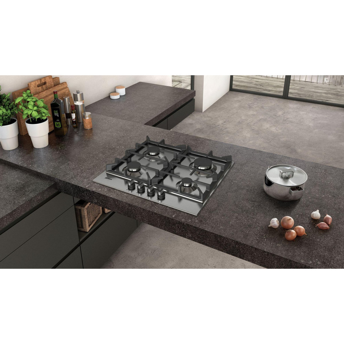 Neff Table inox gaz 60cm 4 feux - t26ds49n0
