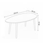 Voir la diapositive 4 : Habitat et Jardin Table basse en bois  Nora  100 x 50 x 45 cm - Noyer