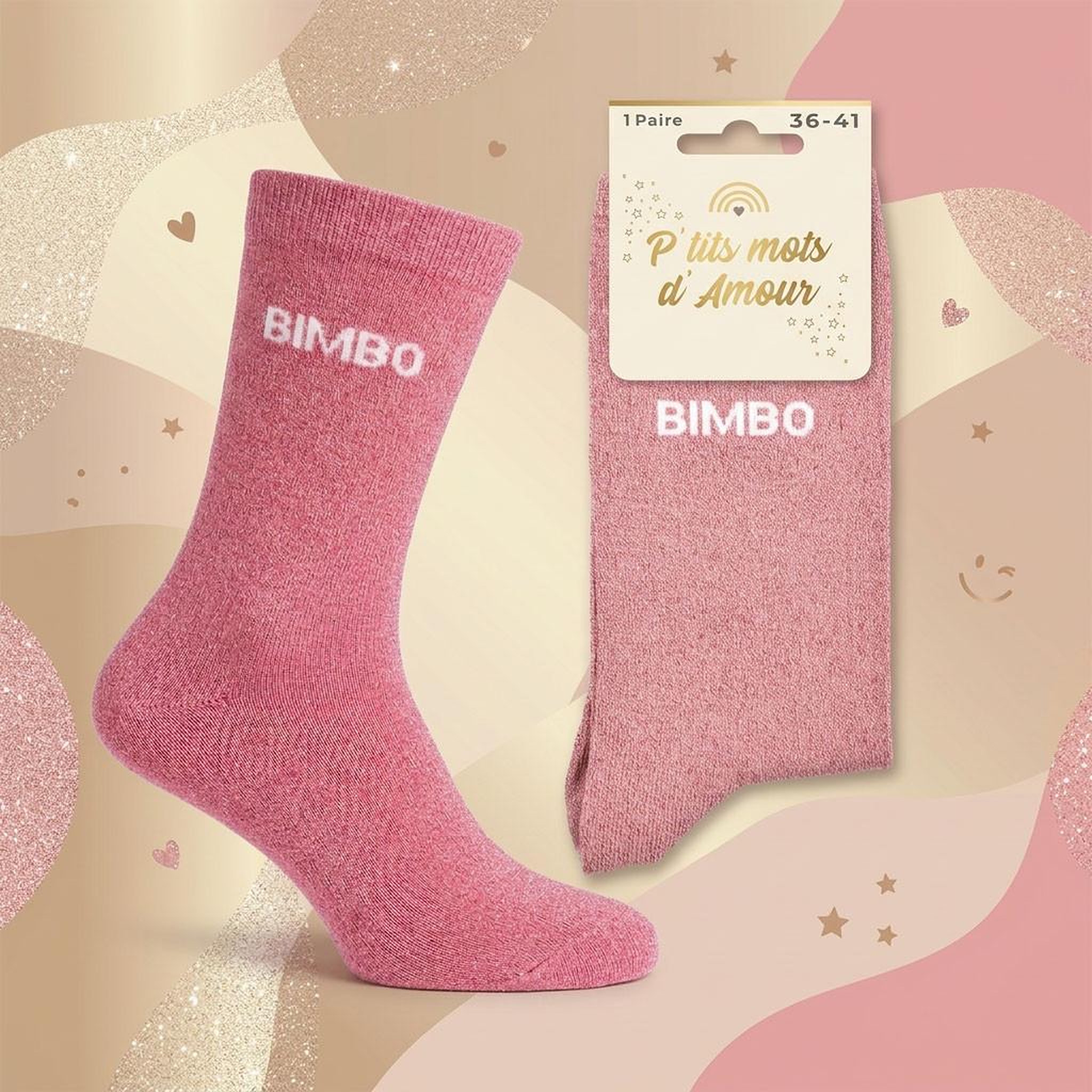 Voir la diapositive 4 : OZABI Chaussettes Femme Lurex Message Humoristique