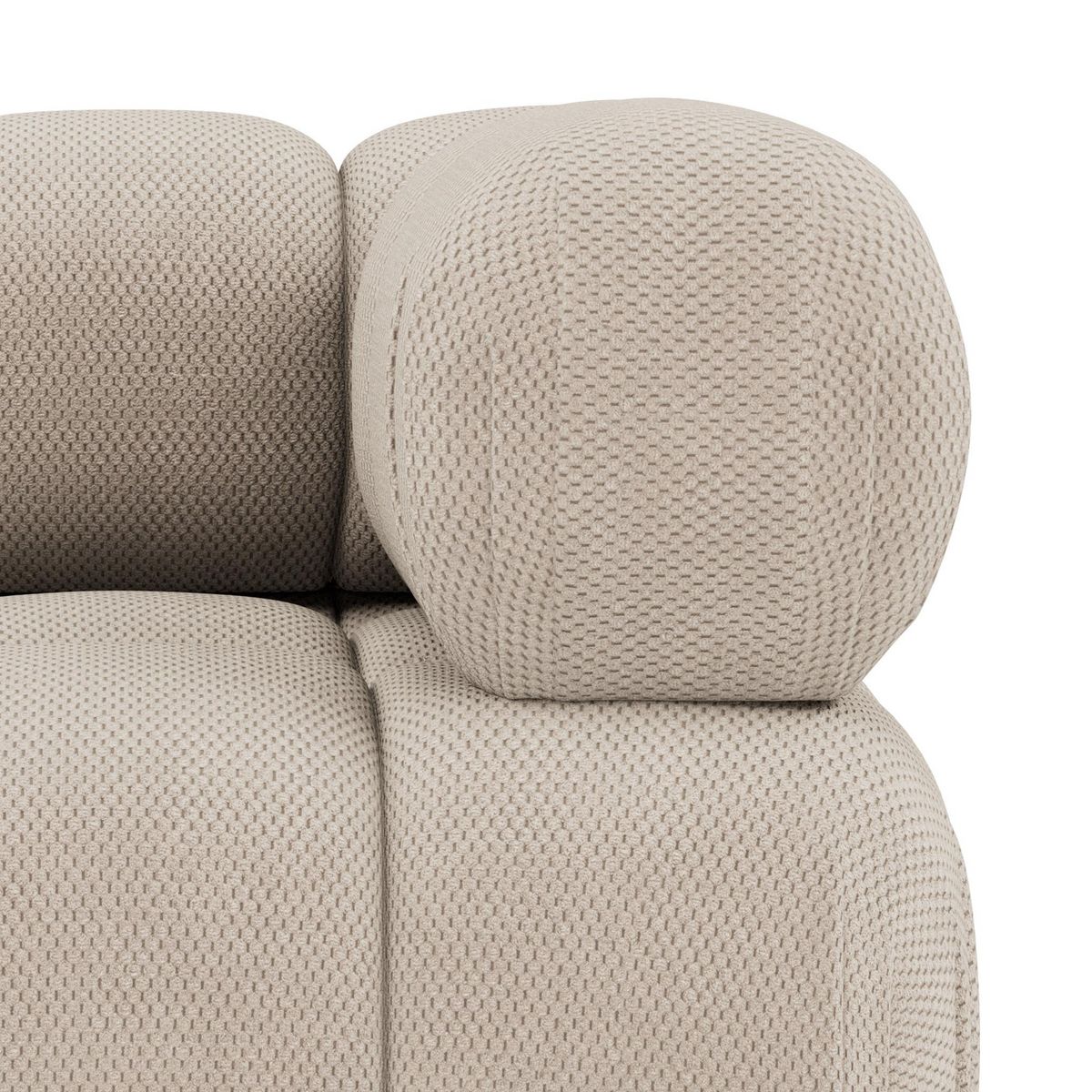 LISA DESIGN Ruby - module d'assise d'angle droit en velours texturé