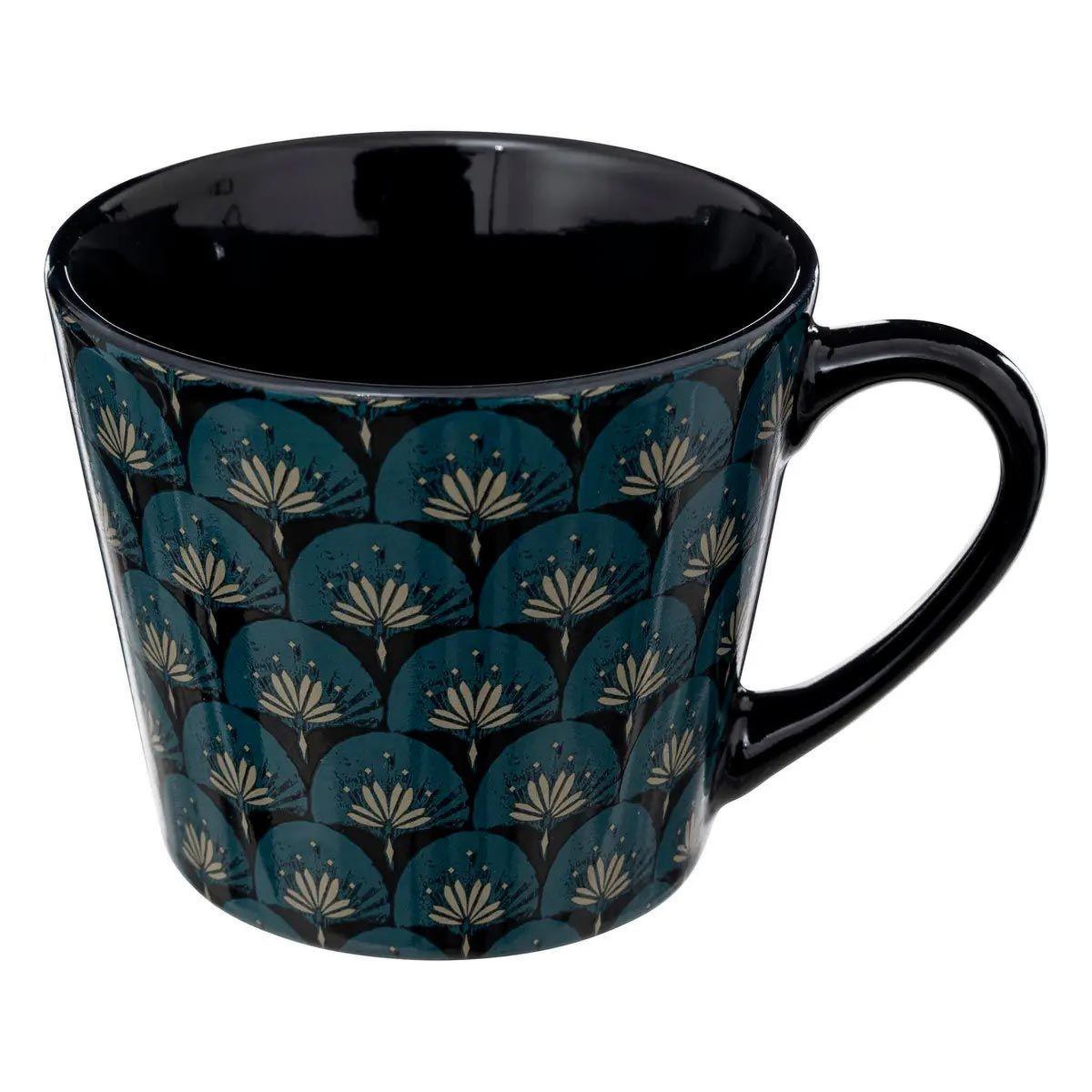 Voir la diapositive 2 : SECRET DE GOURMET Lot de 6 mugs  jiling  30cl bleu indigo
