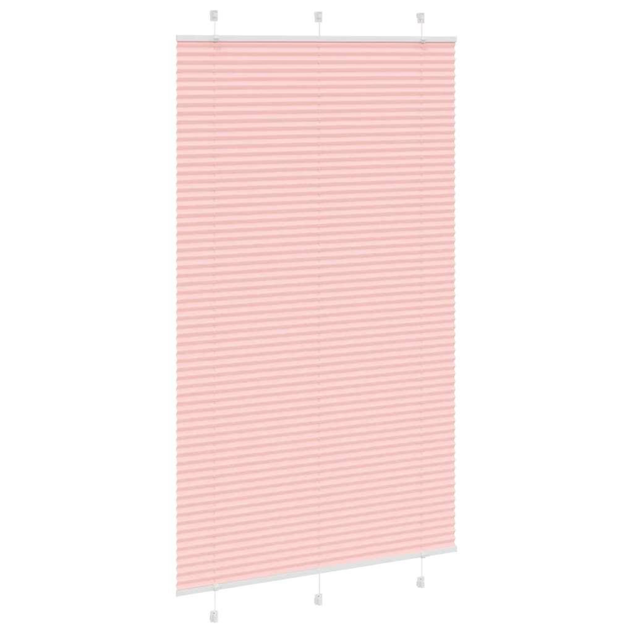 Voir la diapositive 3 : VIDAXL Store plisse rose 115x200 cm largeur du tissu 114,4cm polyester