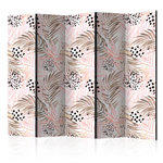 Paris Prix Paravent 5 Volets  Pink Palm Leaves  172x225cm