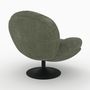 Voir la diapositive 3 : Rendez vous déco Fauteuil pivotant en tissu effet velours jaune moutarde - Ricci