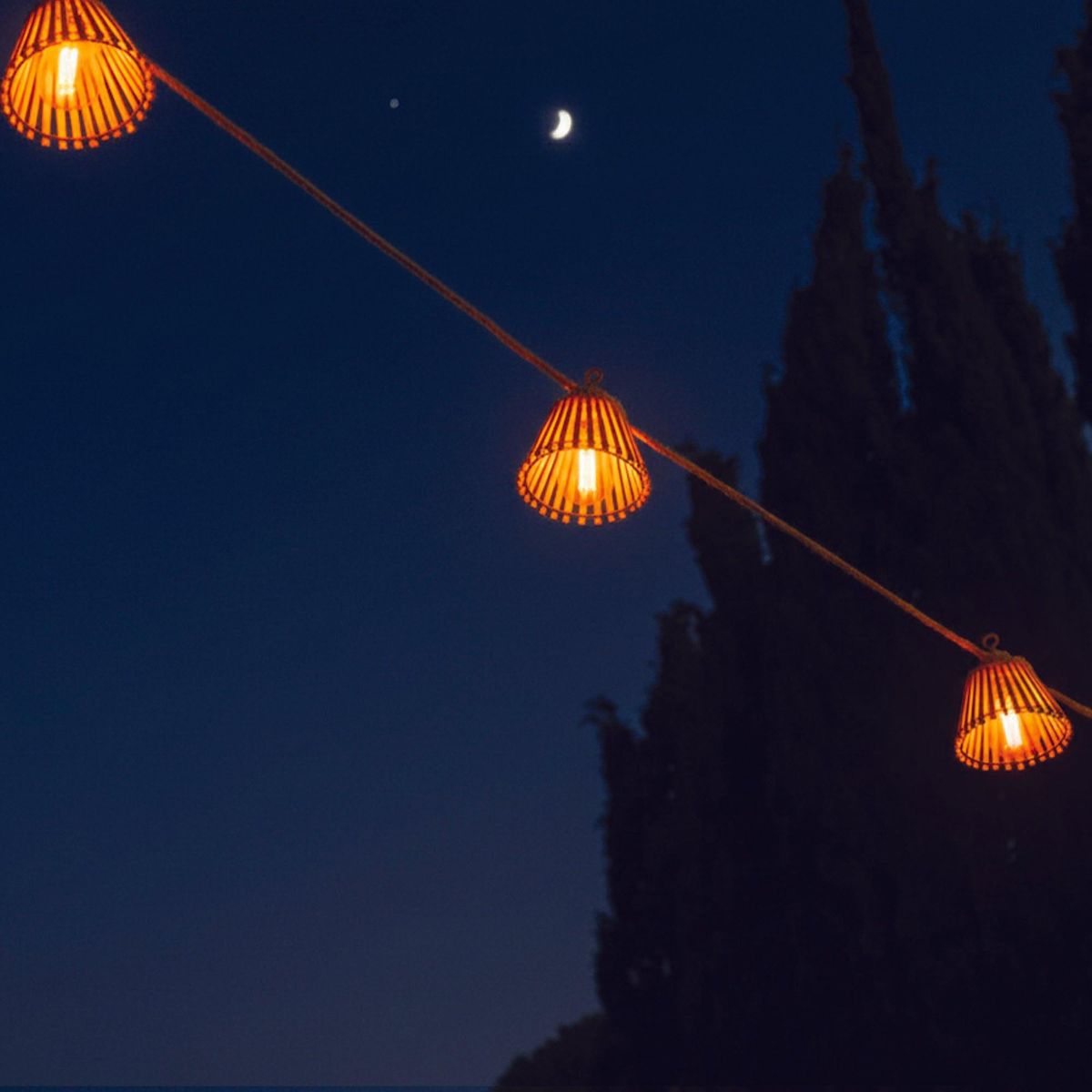 Lumisky Guirlande lumineuse extérieur NATURA Bois Bambou 8m