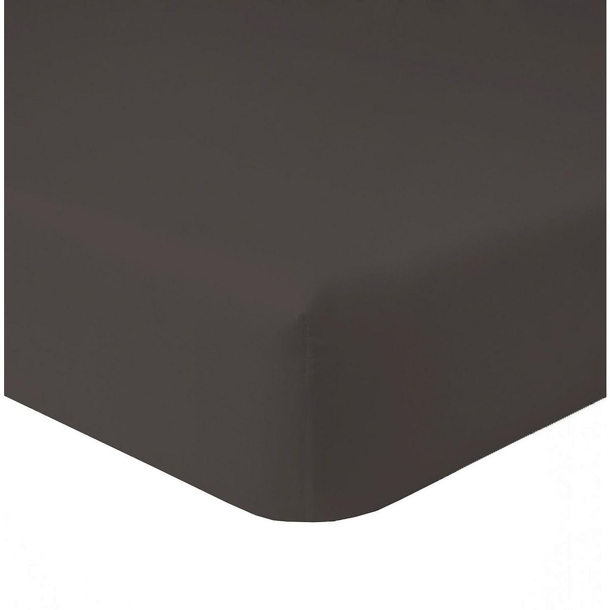 Home collection Drap Housse 100% Coton 57fils - Graphite 140x190