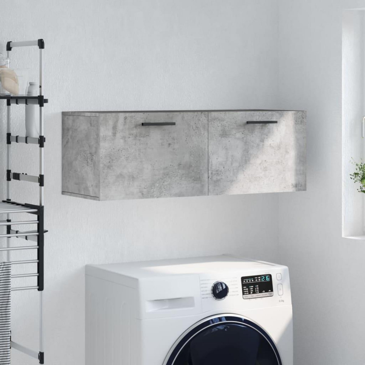 VIDAXL Armoire murale gris beton 100x36,5x35 cm bois d'ingenierie