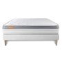 Voir la diapositive 2 : SEPTNUITS Matelas + sommier kit blanc Memo Zen Mousse à mémoire de forme MAXI épaisseur