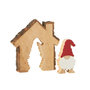 Voir la diapositive 2 : Paris Prix Maison Père-Noël en Bois  Écorce  26cm Multicolore