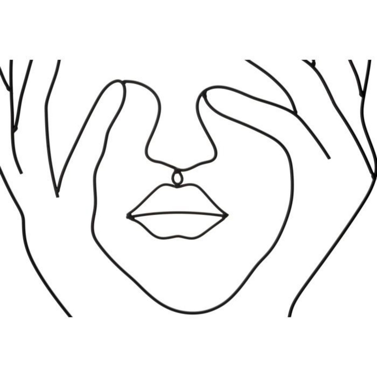 Paris Prix Décoration Murale Encadrée en Métal  Simply Face  61cm Noir