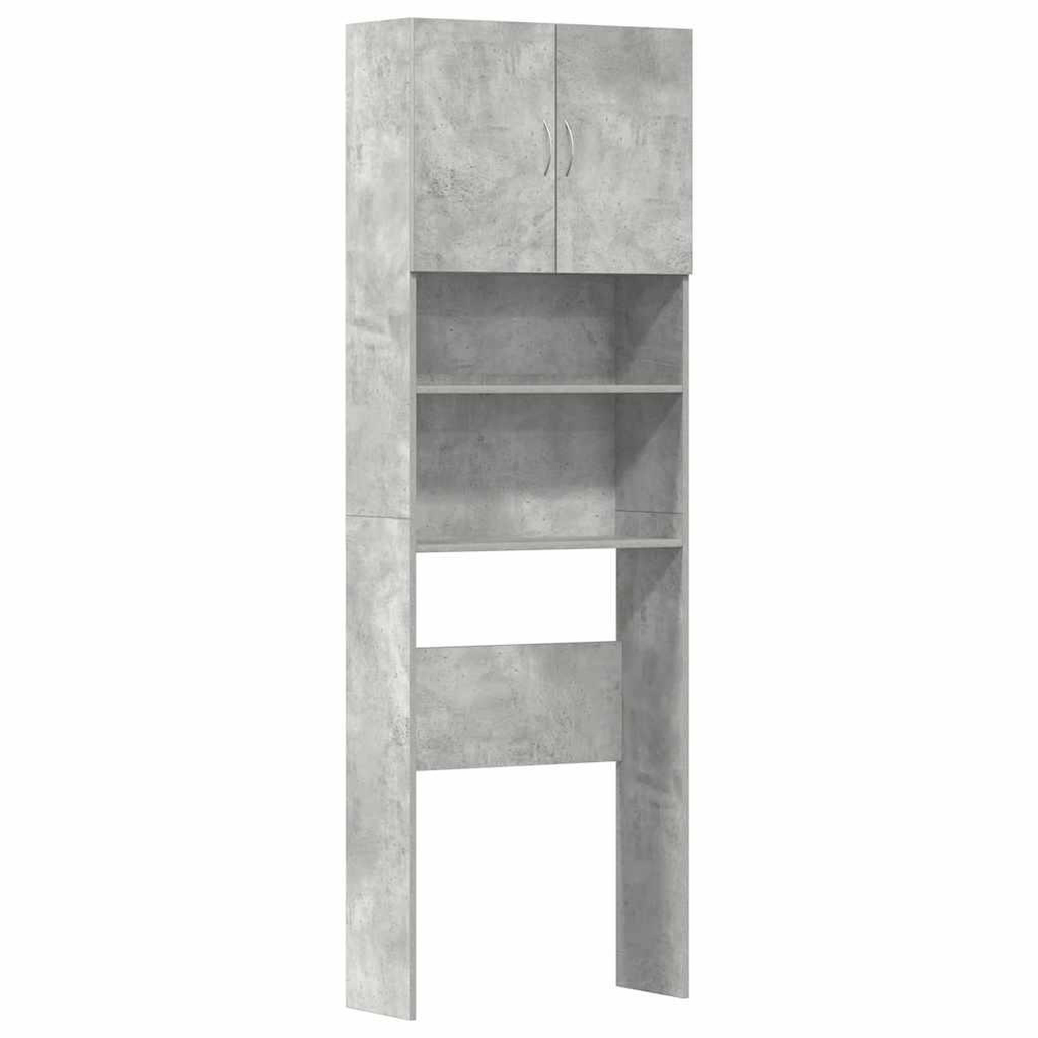 Voir la diapositive 2 : VIDAXL Meuble de machine a laver gris beton bois d'ingenierie