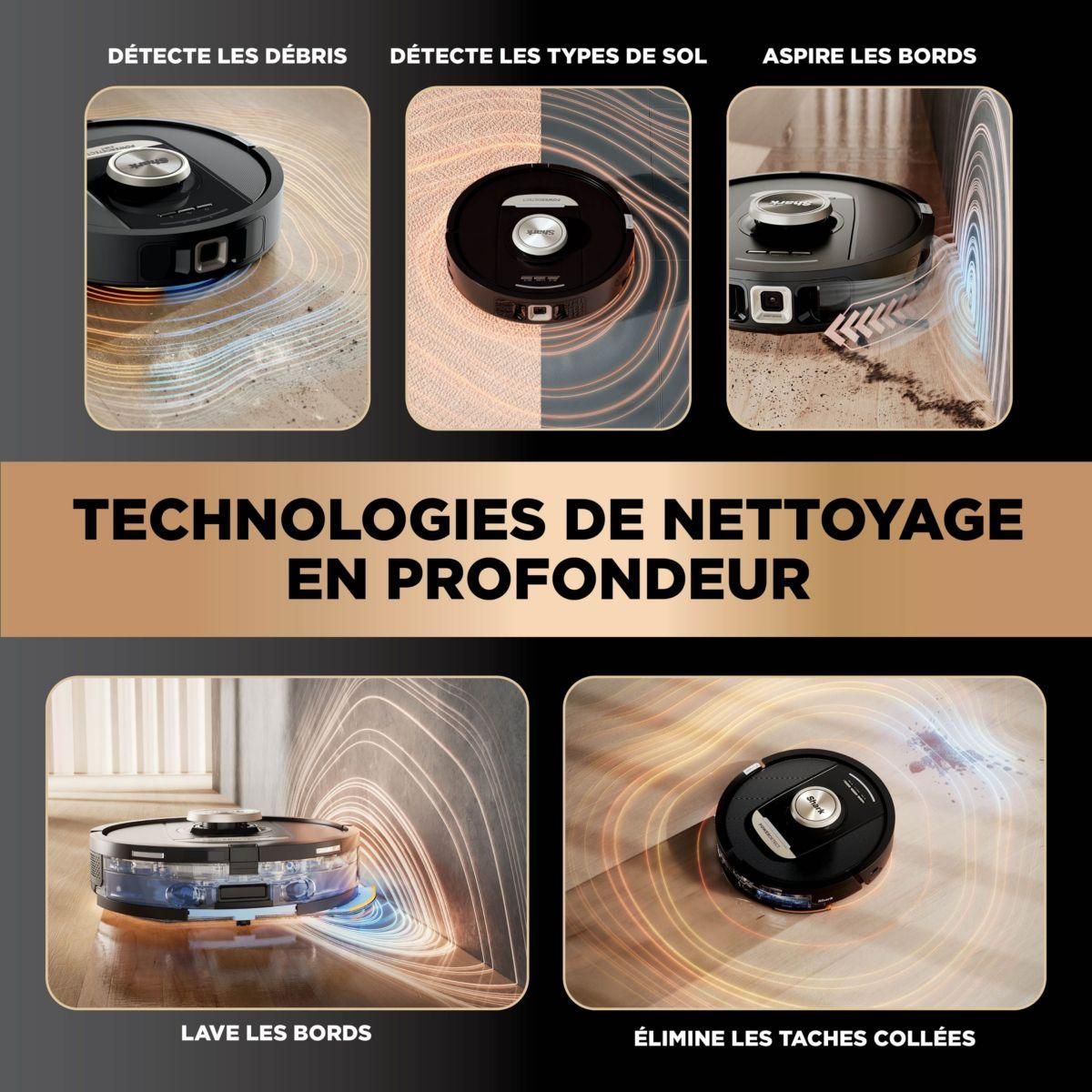 Shark Robot Aspirateur Laveur PowerDetect RV2800ZEEU