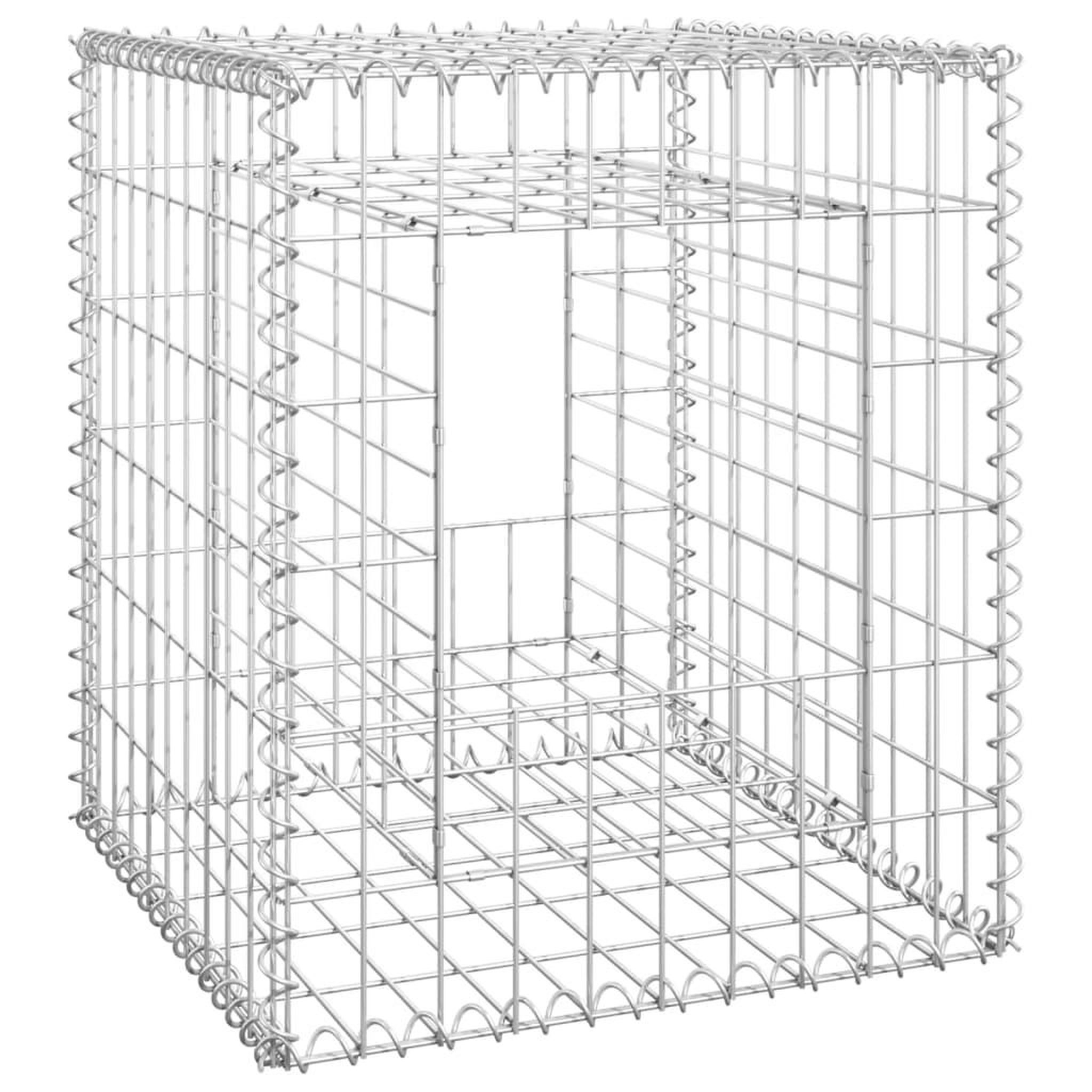 Voir la diapositive 3 : VIDAXL Poteaux a panier de gabion 2 pcs 50x50x60 cm Fer