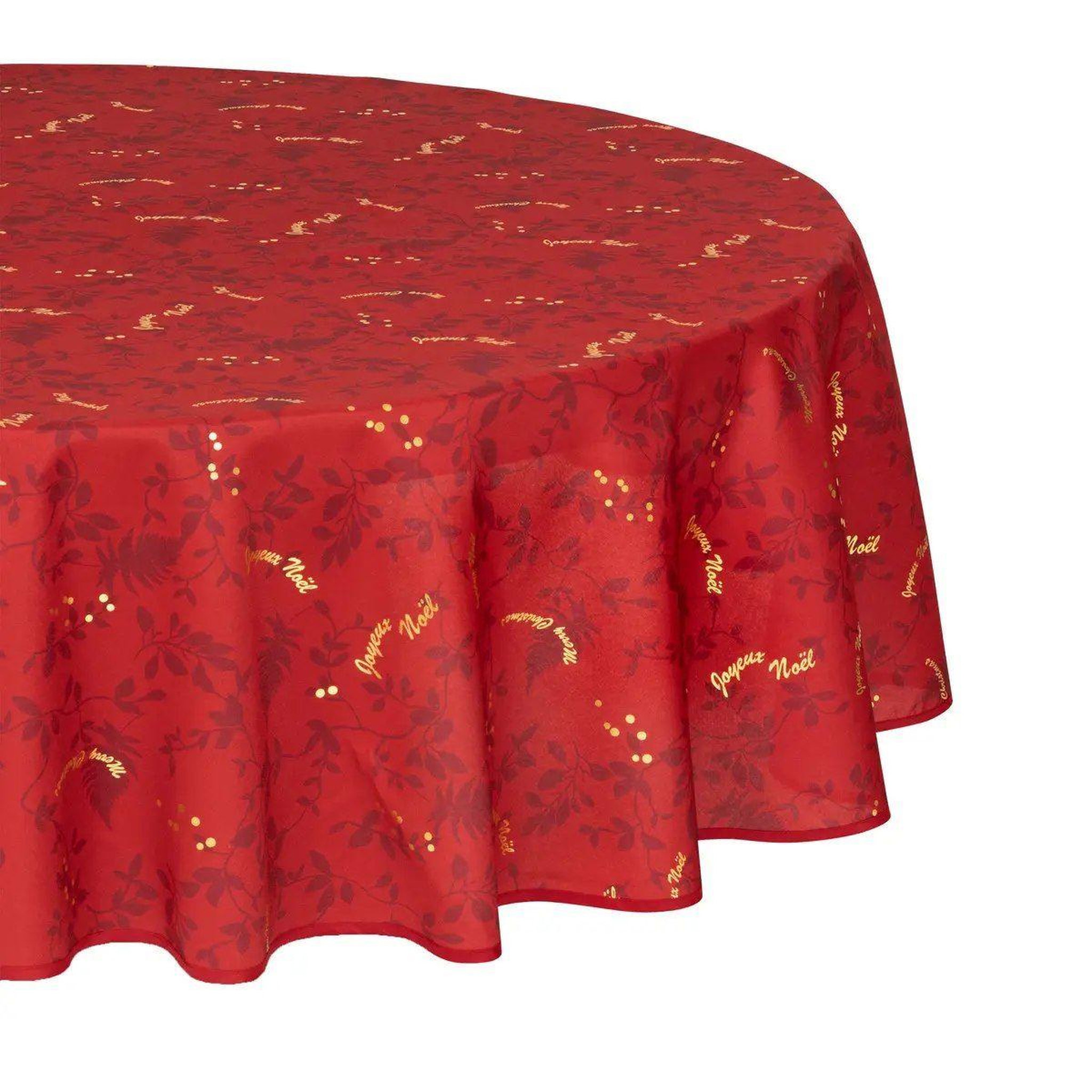 ATMOSPHERA Nappe antitache ronde  maison des couleurs  180cm rouge