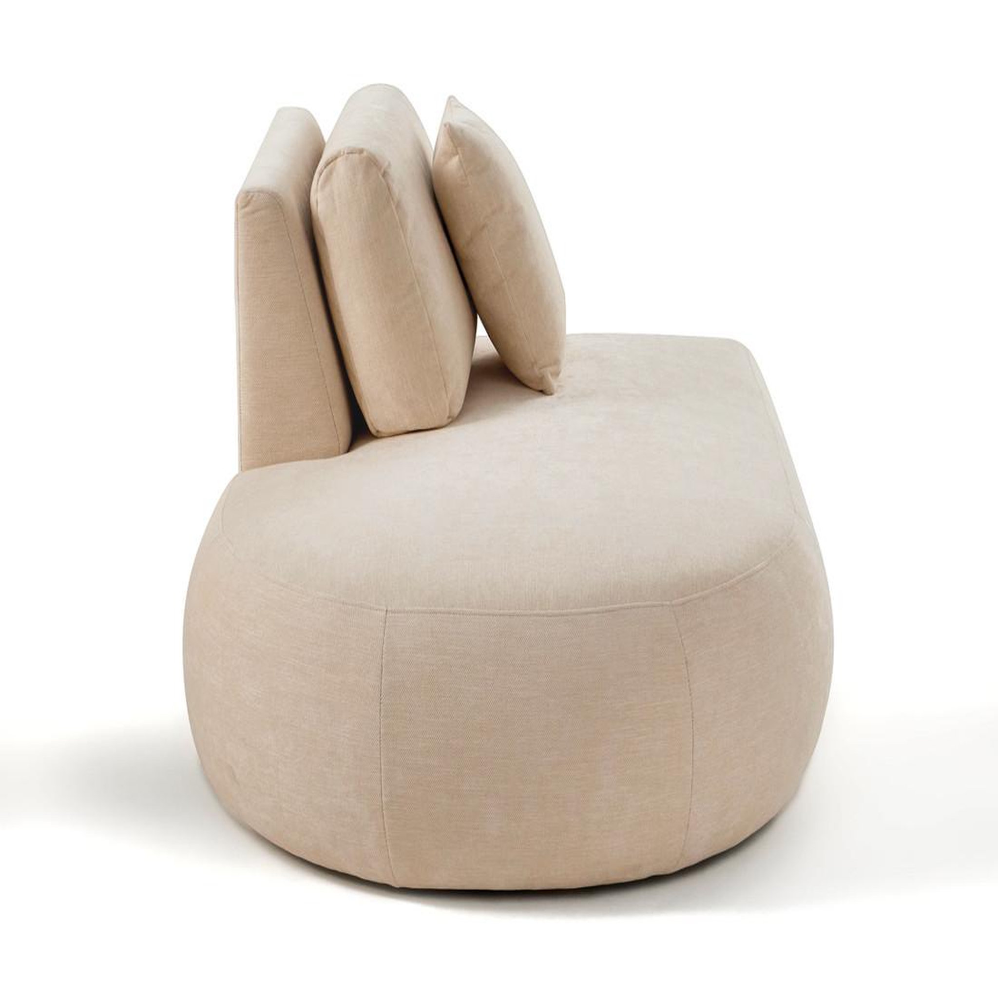 Voir la diapositive 4 : LISA DESIGN Santorini - module d'assise gauche - en tissu texturé