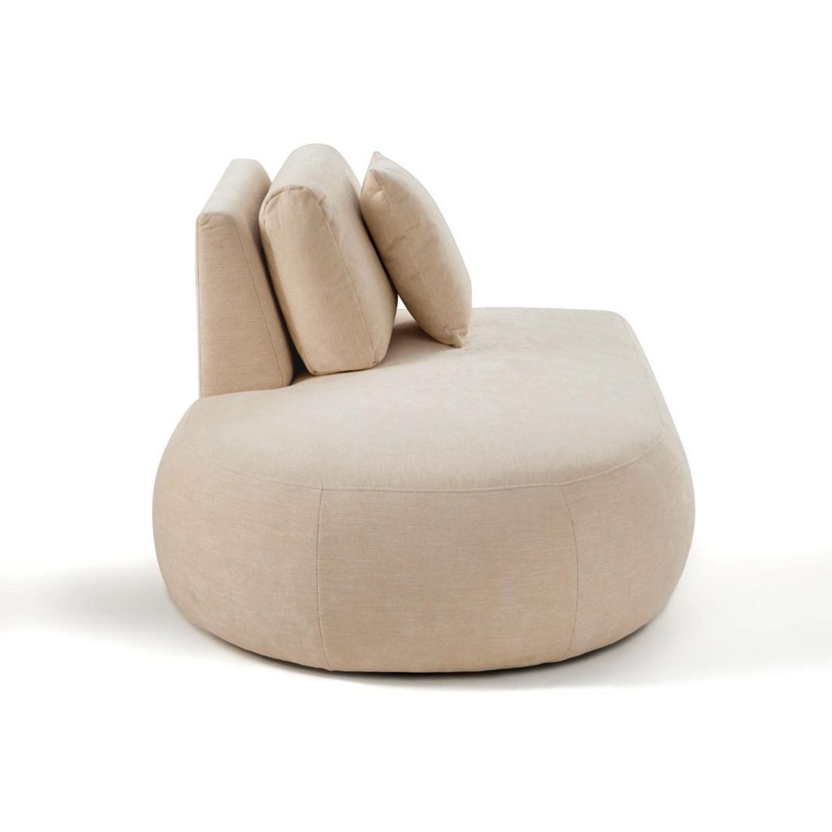 LISA DESIGN Santorini - module d'assise gauche - en tissu texturé