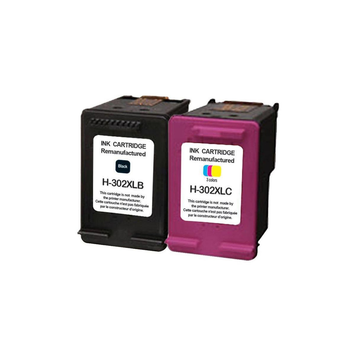 ESSENTIEL B Cartouche d'encre H302 XL Noir + 3 couleurs