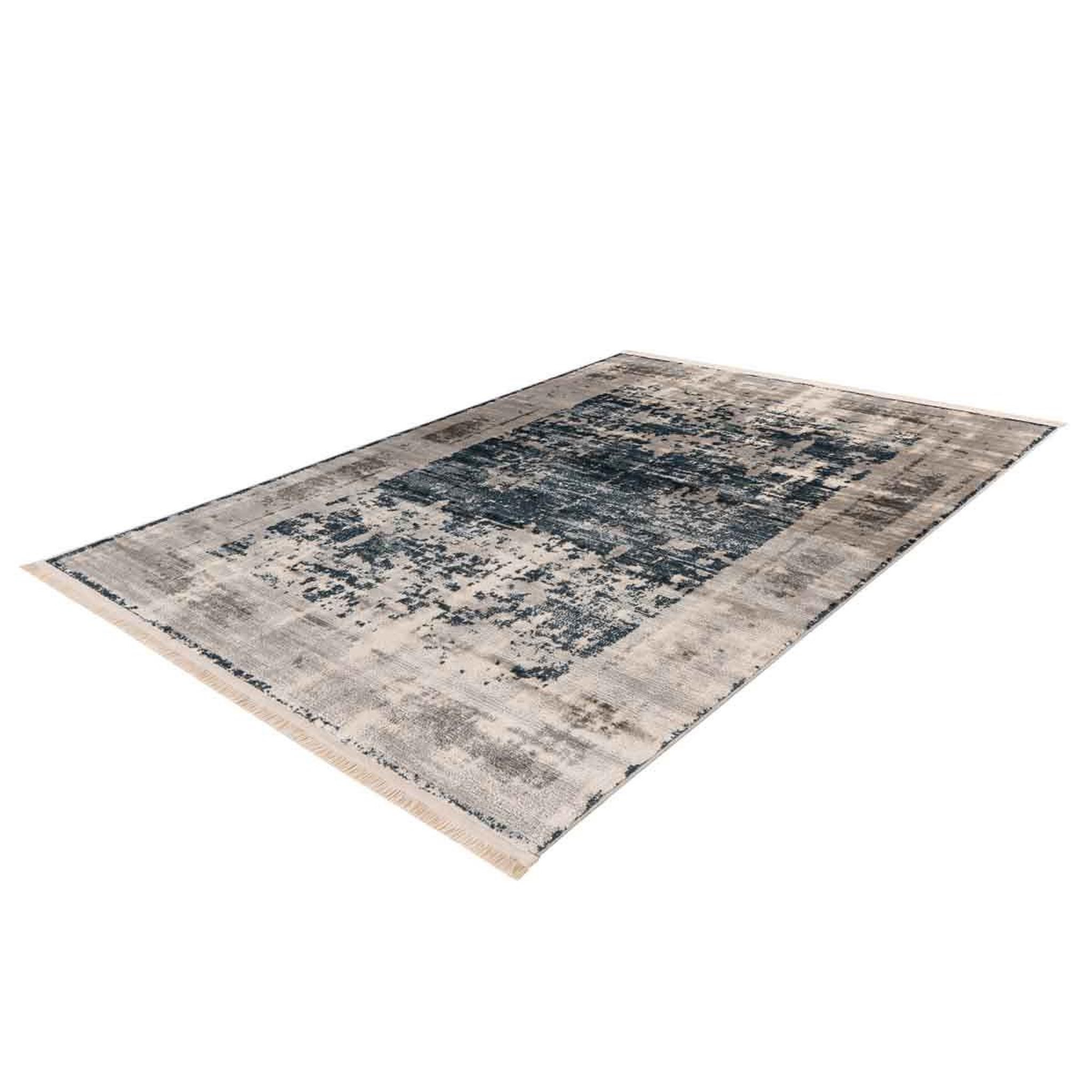 Voir la diapositive 2 : Paris Prix Tapis Tissé à Poils Courts Vintage  Adeon  Bleu
