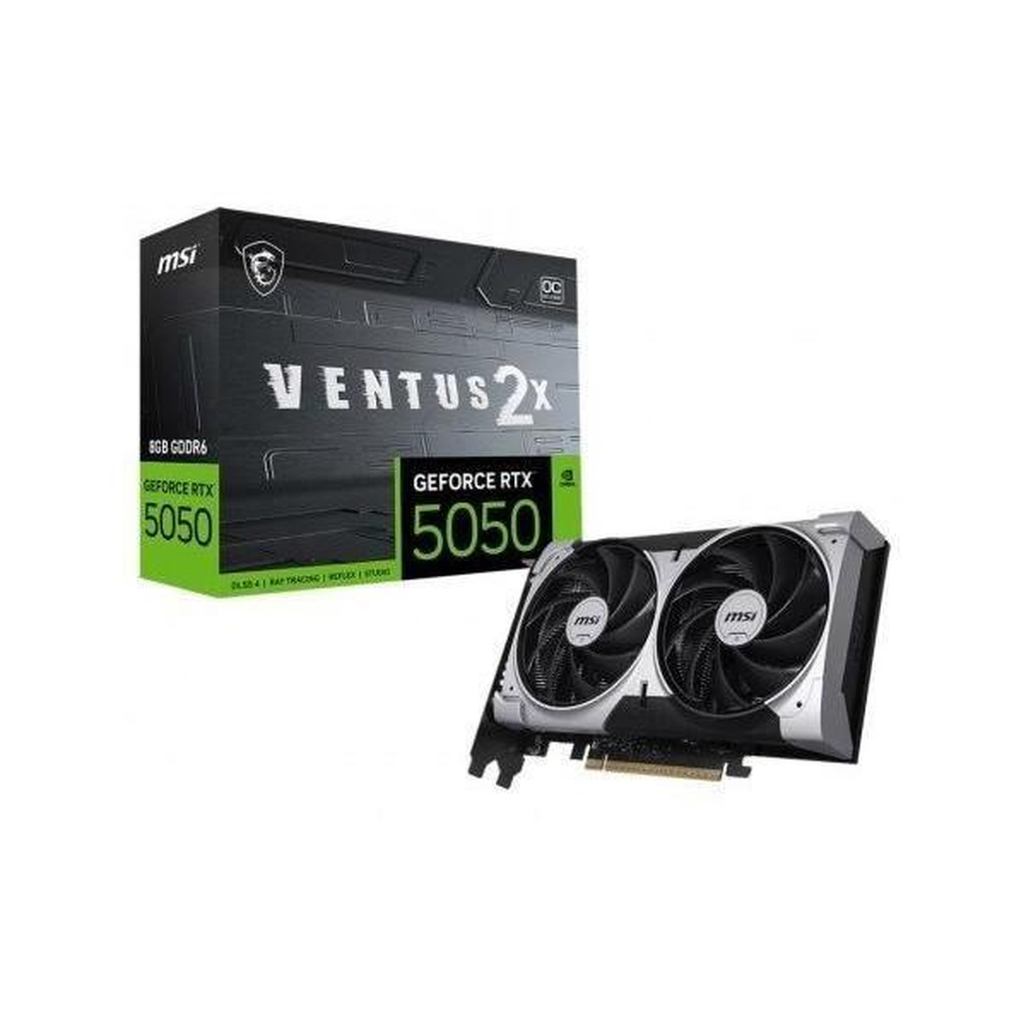 Voir la diapositive 3 : MSI Carte graphique - MSI - RTX 5050 8G VENTUS 2X OC - 8 Go GDDR6 - 2560 coeurs CUDA - Refroidissement TORX 5.0