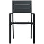 Voir la diapositive 3 : VIDAXL Chaises de jardin lot de 2 Noir PEHD Aspect de bois