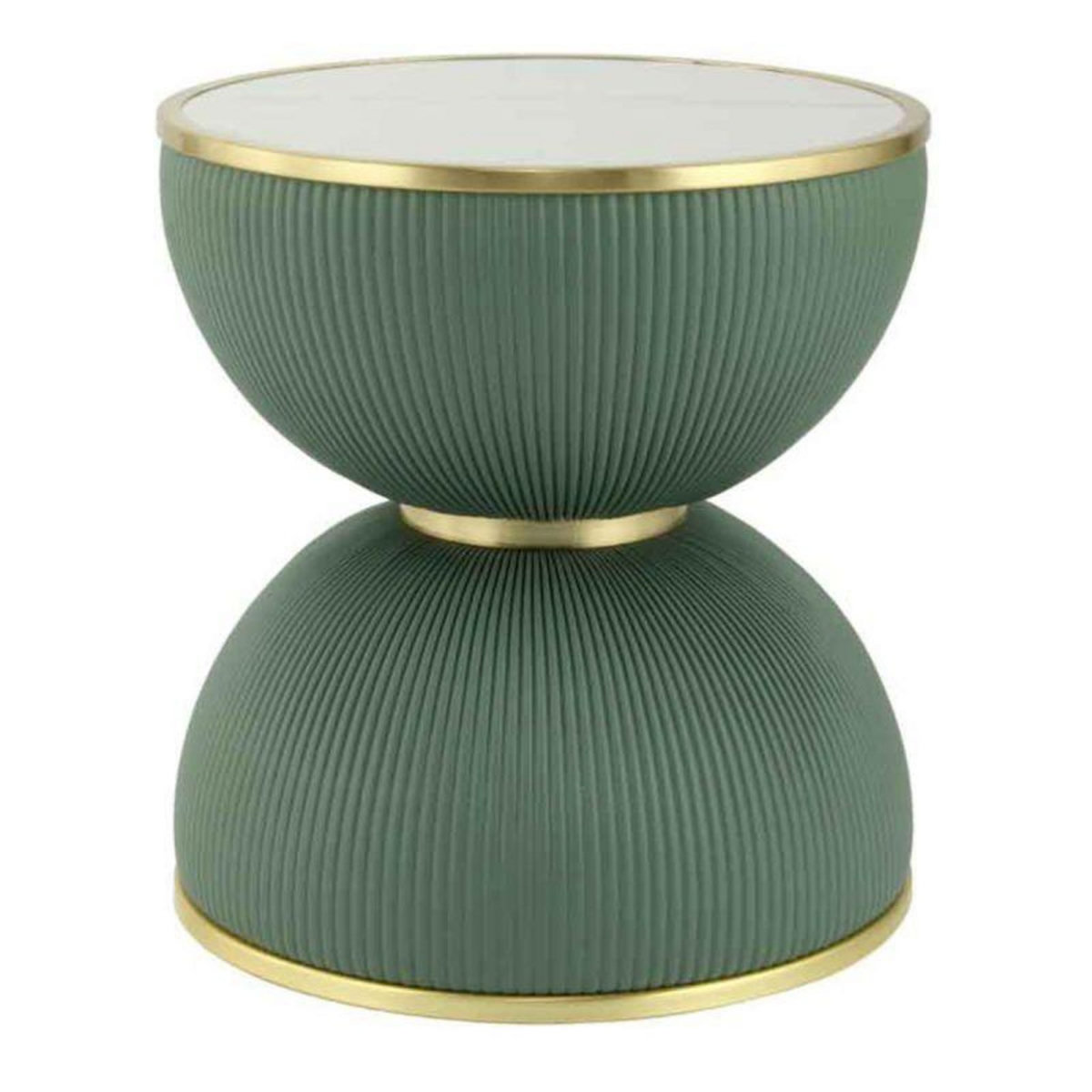 Paris Prix Table d'Appoint Design  Jokai  51cm Vert & Or