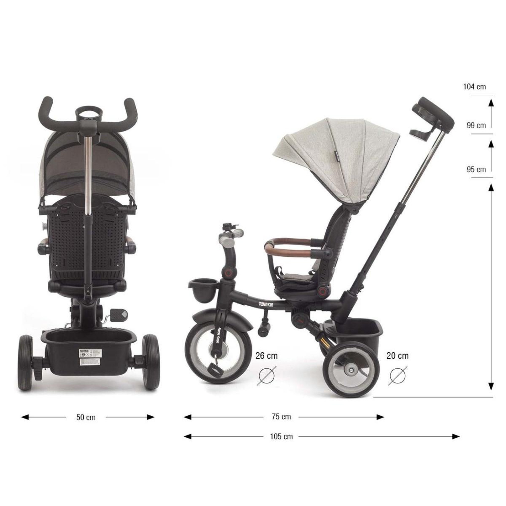Voir la diapositive 4 : MILLY MALLY Tricycle enfant Twinkle Gris