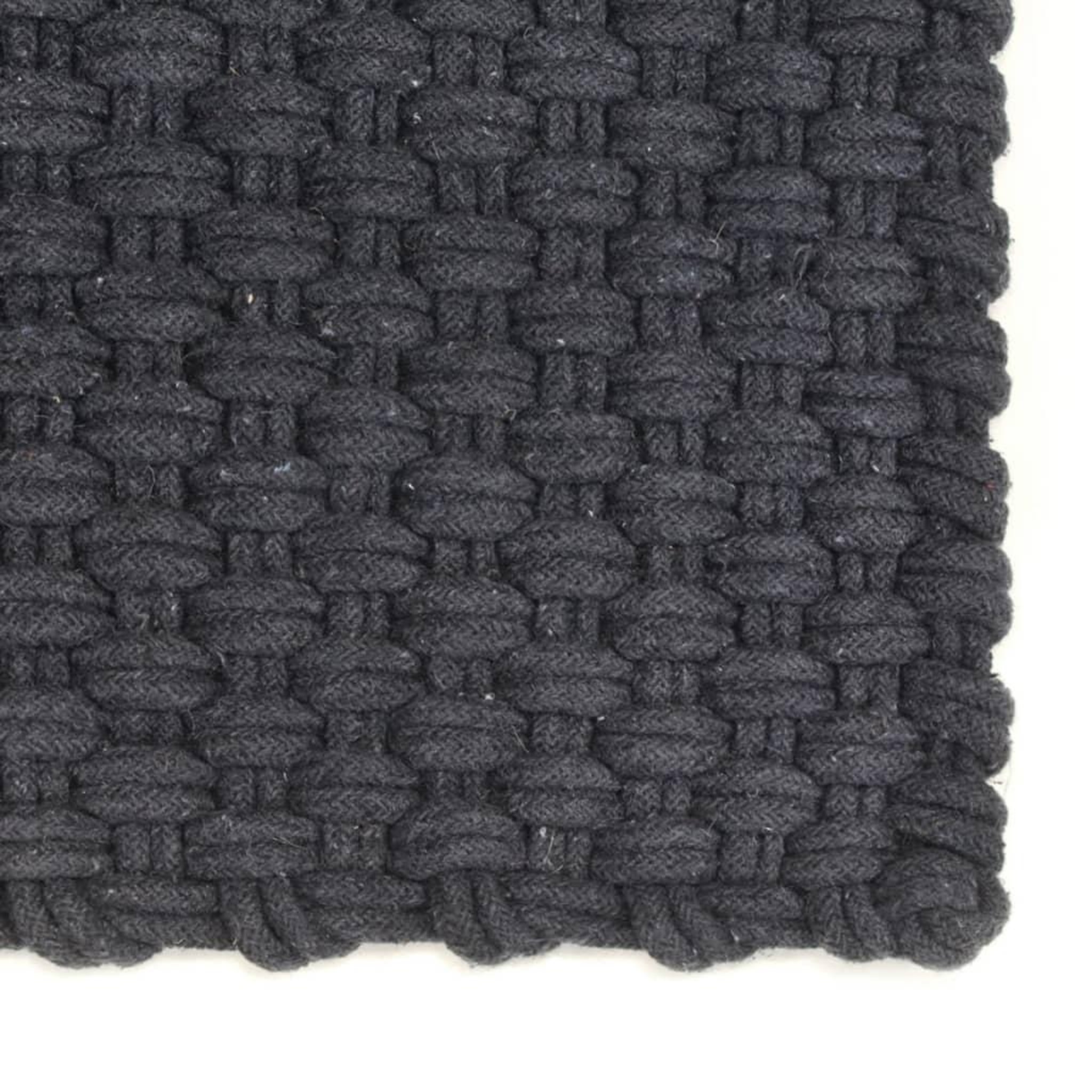 Voir la diapositive 2 : VIDAXL Tapis rectangulaire Anthracite 160x230 cm Coton