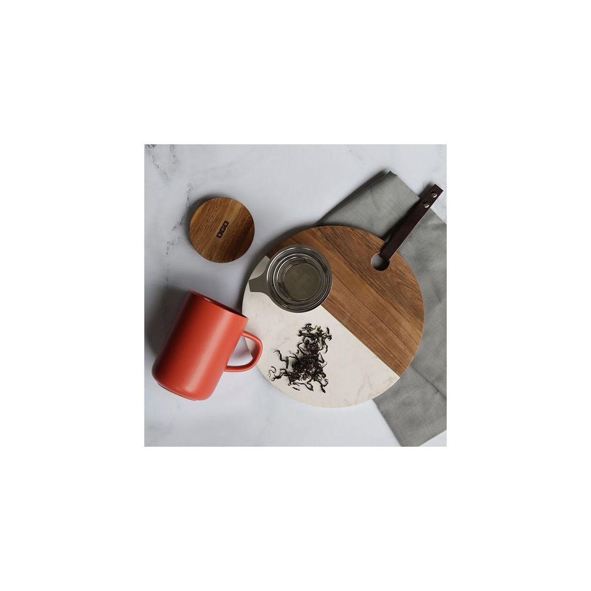 Voir la diapositive 4 : OGO LIVING Théière Tisanière Juliet paprika de grès 475 ml