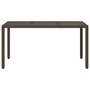 Voir la diapositive 4 : VIDAXL Table de jardin avec dessus en verre marron resine tressee