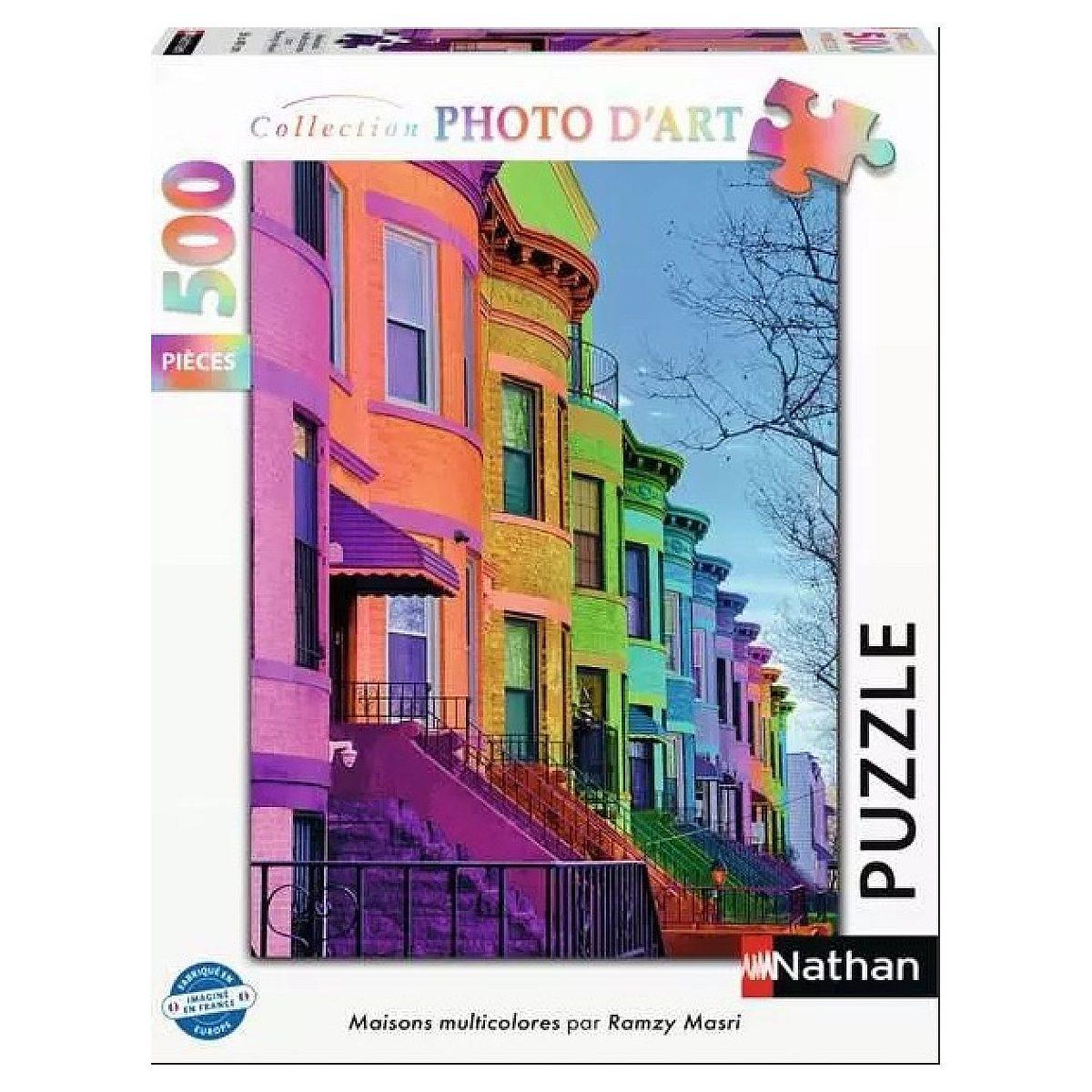 RAVENSBURGER Puzzle 500p maisons multicolores