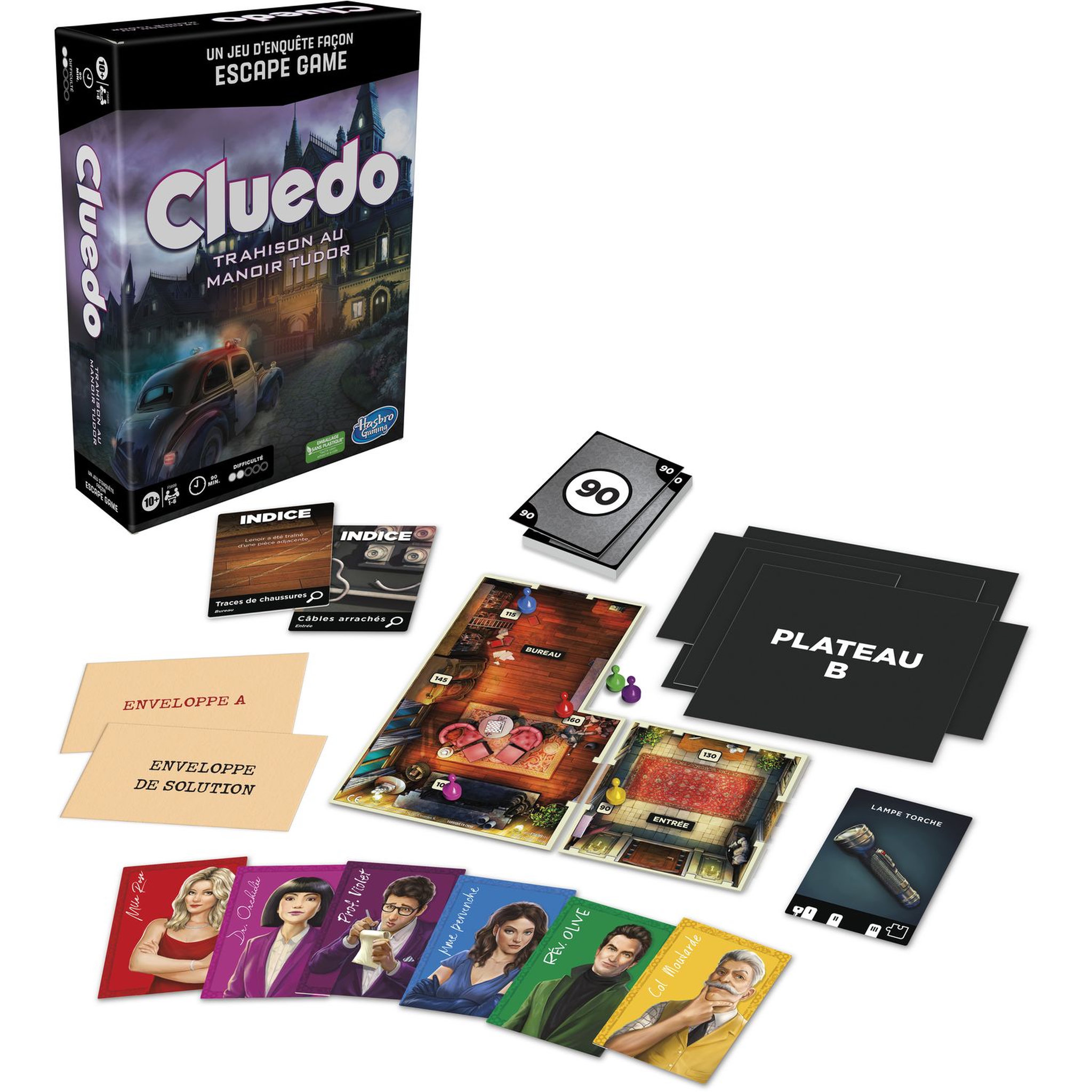 Voir la diapositive 3 : HASBRO Jeu Cluedo Escape Game : Manoir Tudor 