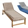 Voir la diapositive 1 : VIVEZEN Serviette de plage à rabat pour transat de bain, 100 % coton - 75 x 200 cm