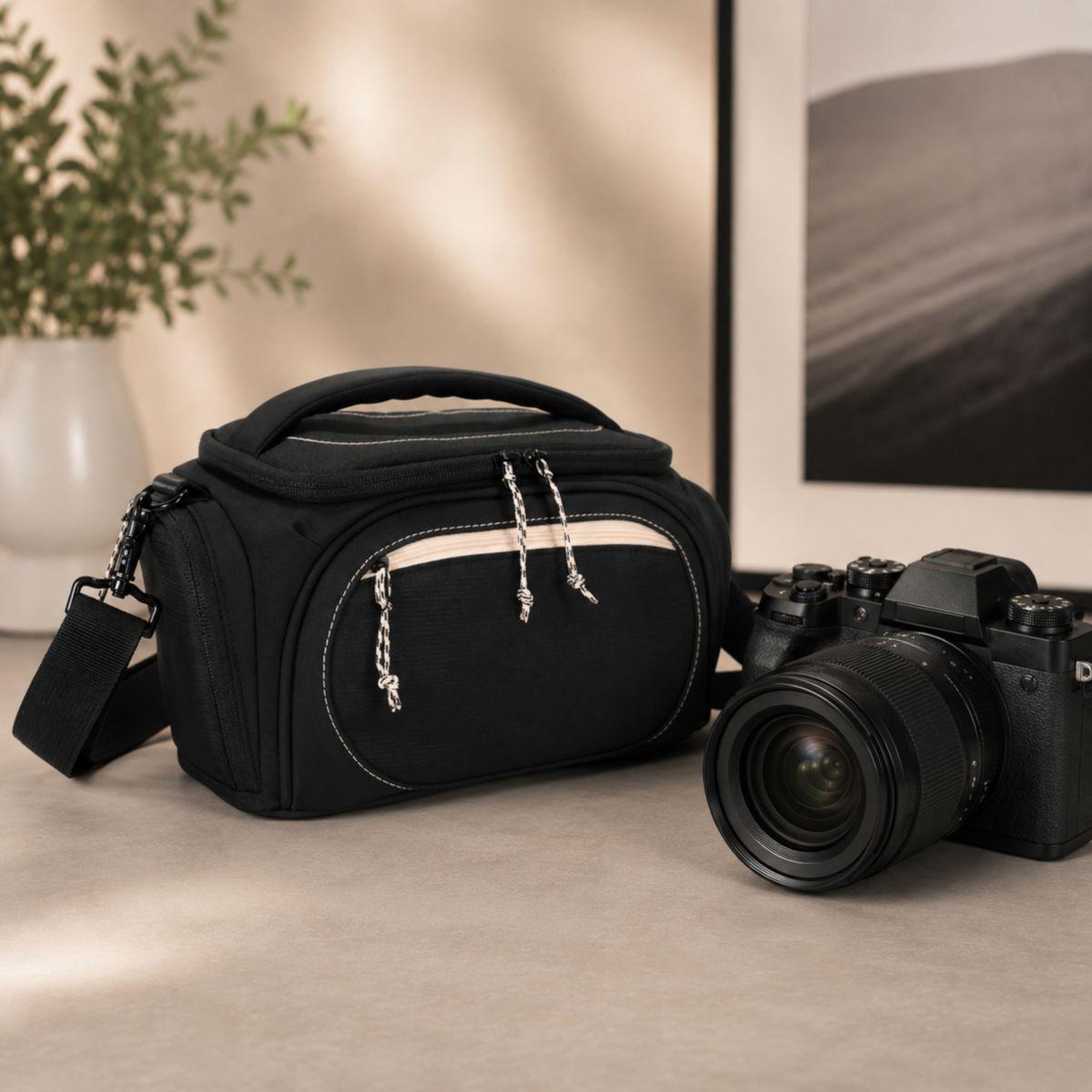 Voir la diapositive 2 : ESSENTIEL B Sacoche eco t22 reflex + 2 objectifs