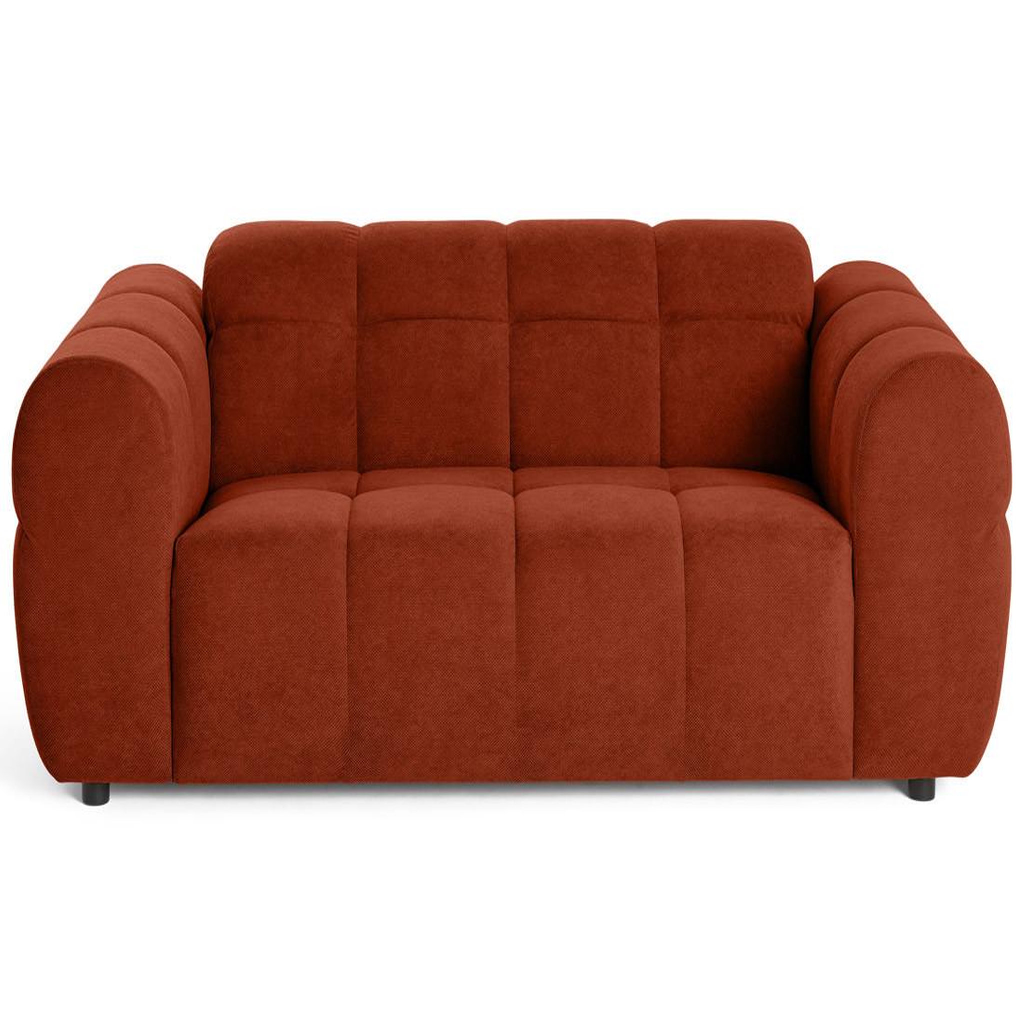 Voir la diapositive 1 : BEST MOBILIER Ray - canapé droit 2 places en tissu texturé