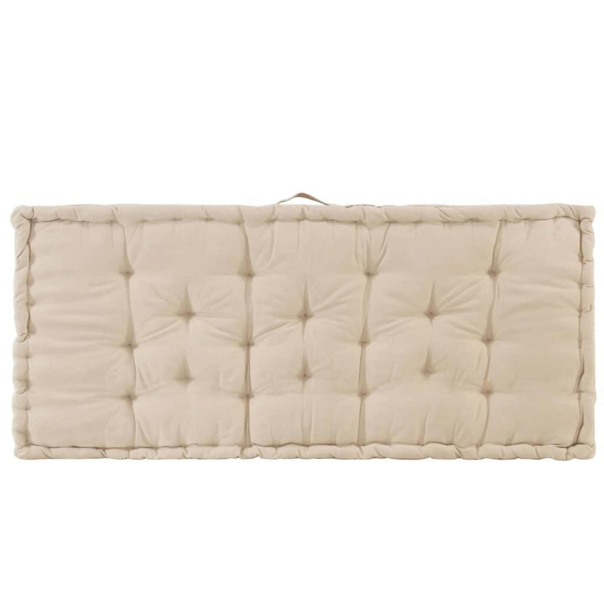 VIDAXL Coussin de plancher de palette Coton 120x80x10 cm Beige