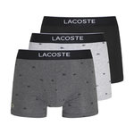 Lacoste X3 Boxers Gris/Noir Homme Lacoste LOGO 5H3411. Coloris disponibles : Gris