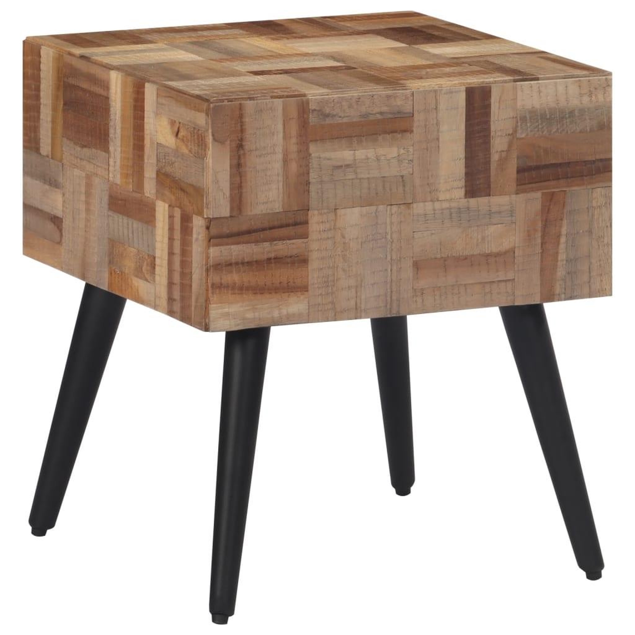 VIDAXL Table d'appoint 40x40x45 cm teck de recuperation massif