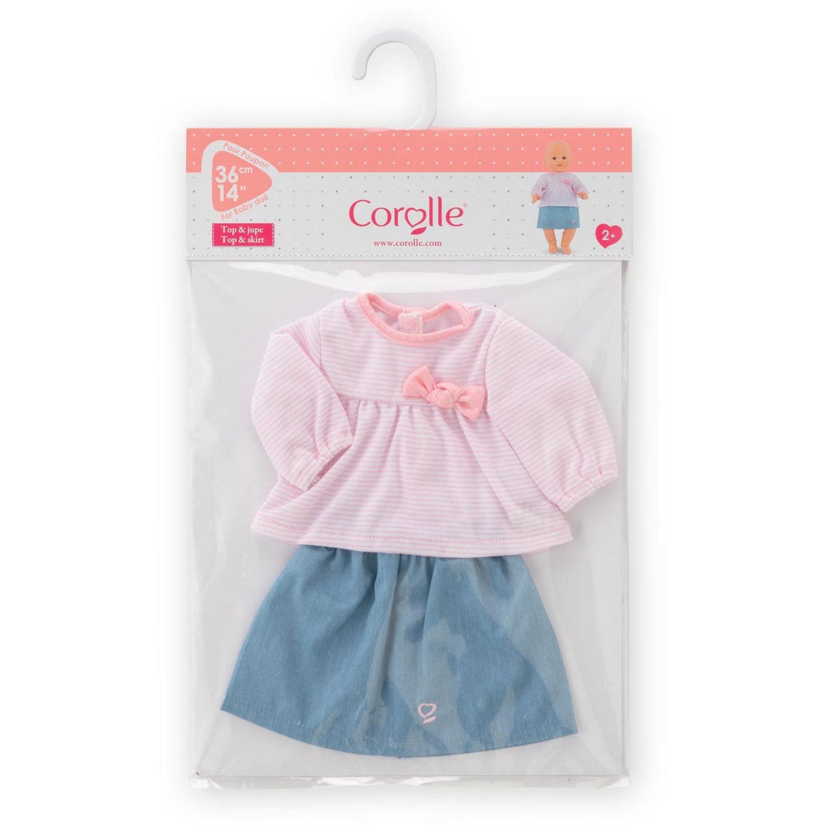 Corolle Top et jupon pour poupon 36 cm