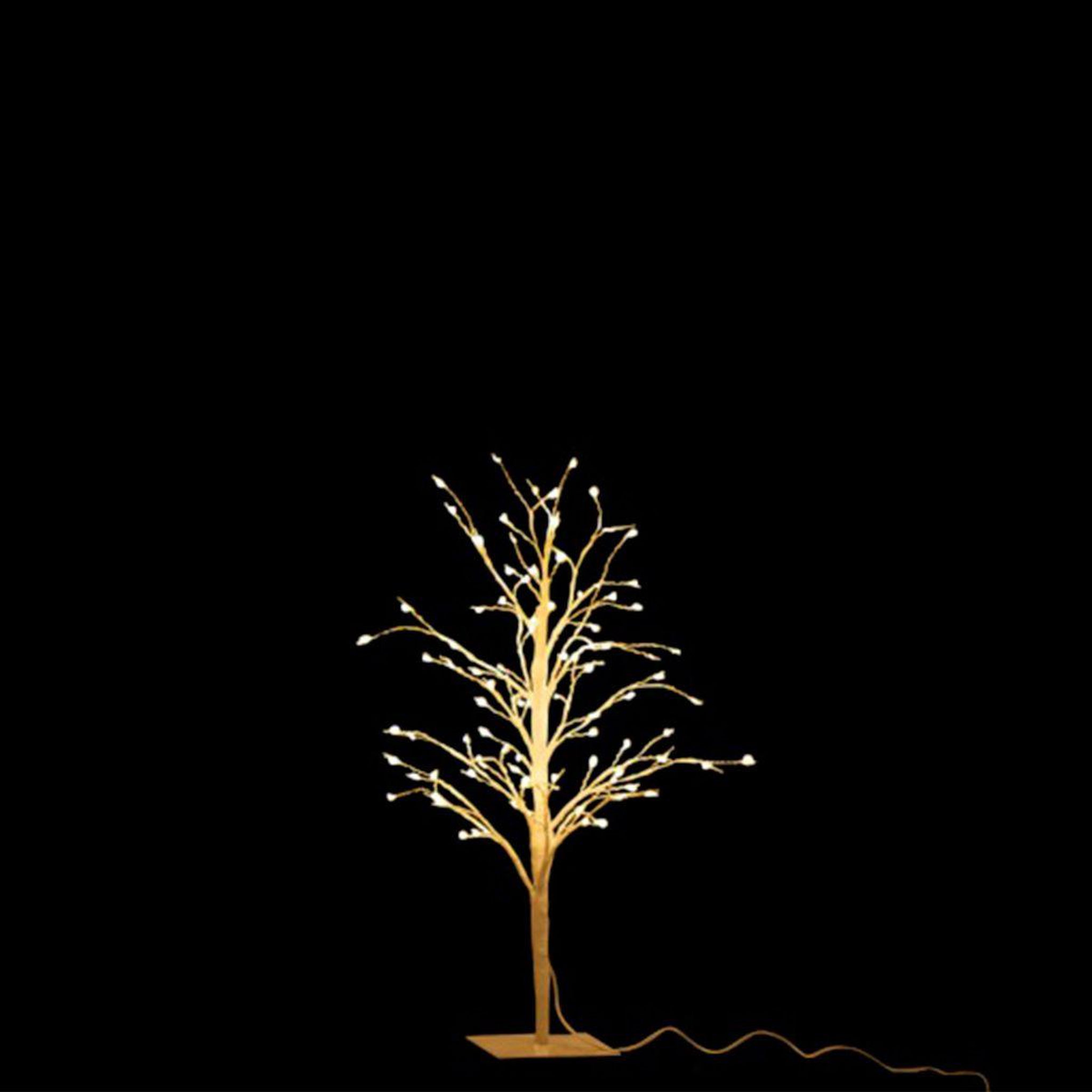Voir la diapositive 3 : J-LINE Plante artificielle déco led  arbre nu  57cm blanc