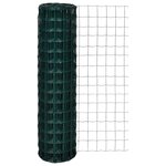 VIDAXL Cloture euro Acier 25 x 1,5 m Vert