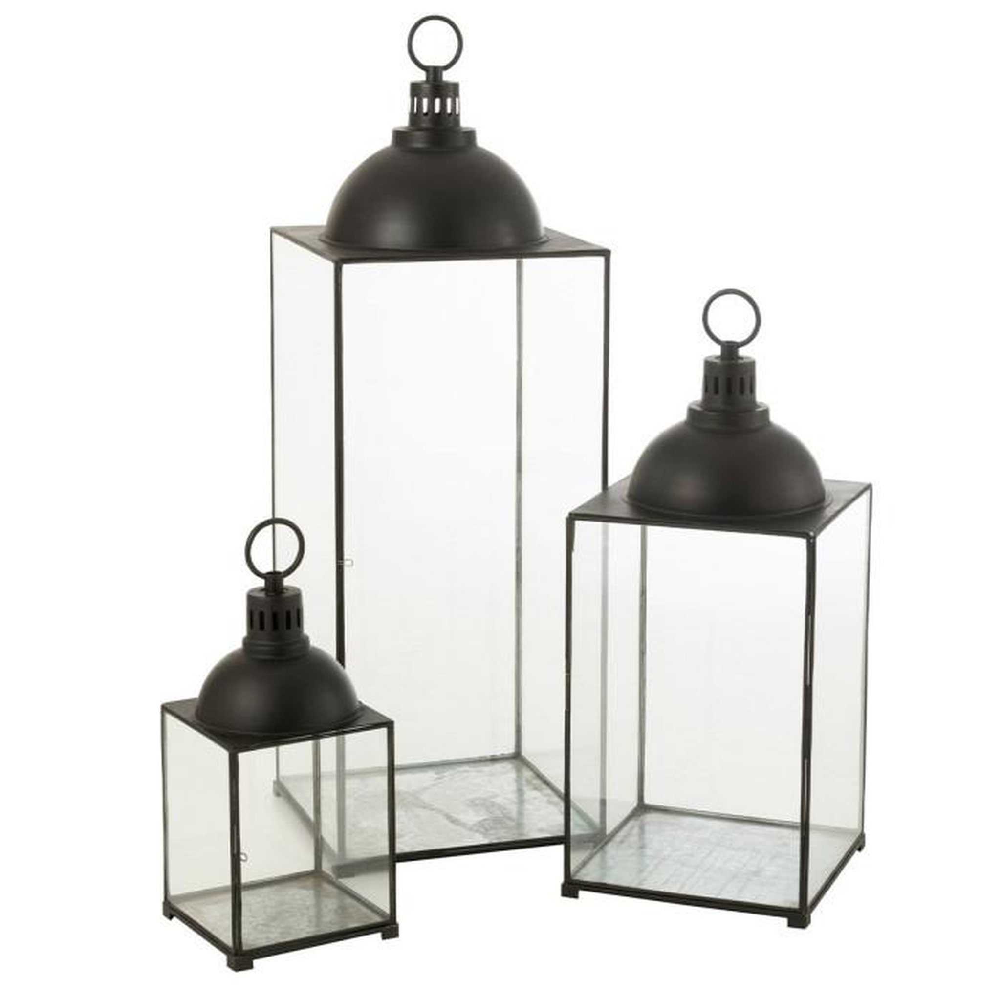 Voir la diapositive 3 : Paris Prix Lanterne Design en Verre  Hagrid  57cm Noir