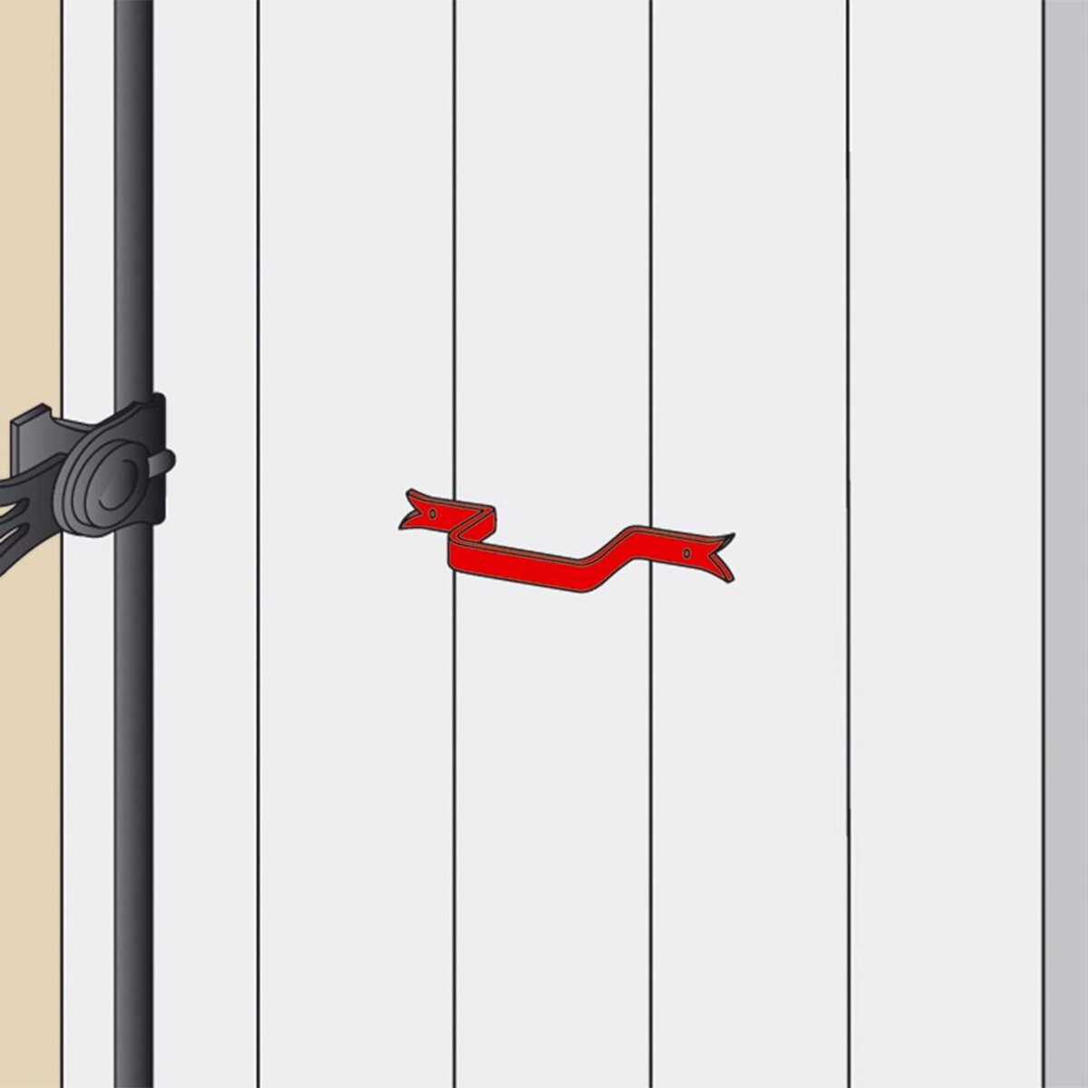 CENTRALE BRICO Poignée à queue de carpe ext. 115 int. 85 mm acier noir pré-peint