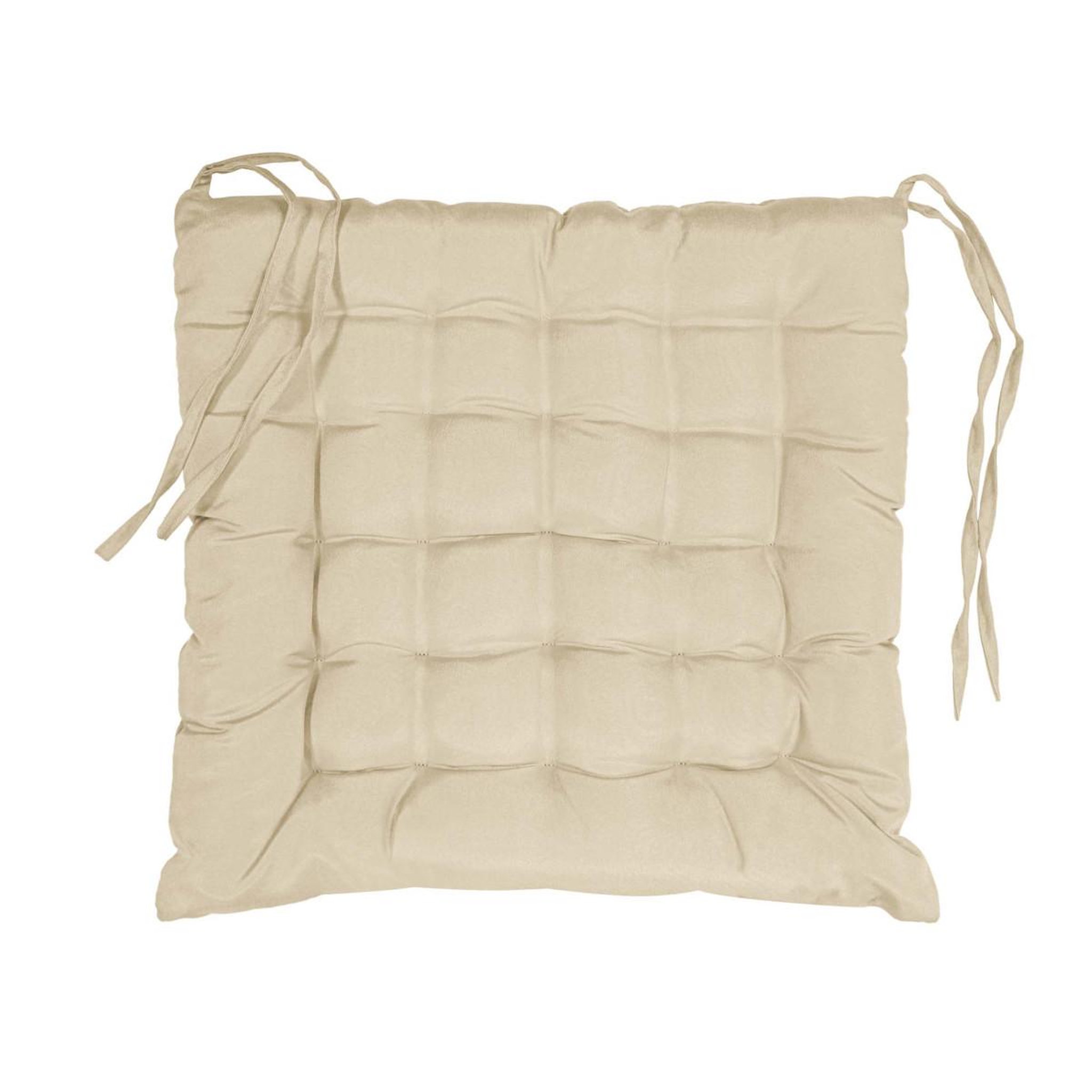 Douceur d'Intérieur Galette de Chaise Matelassée  Essentiel  40x40cm Naturel
