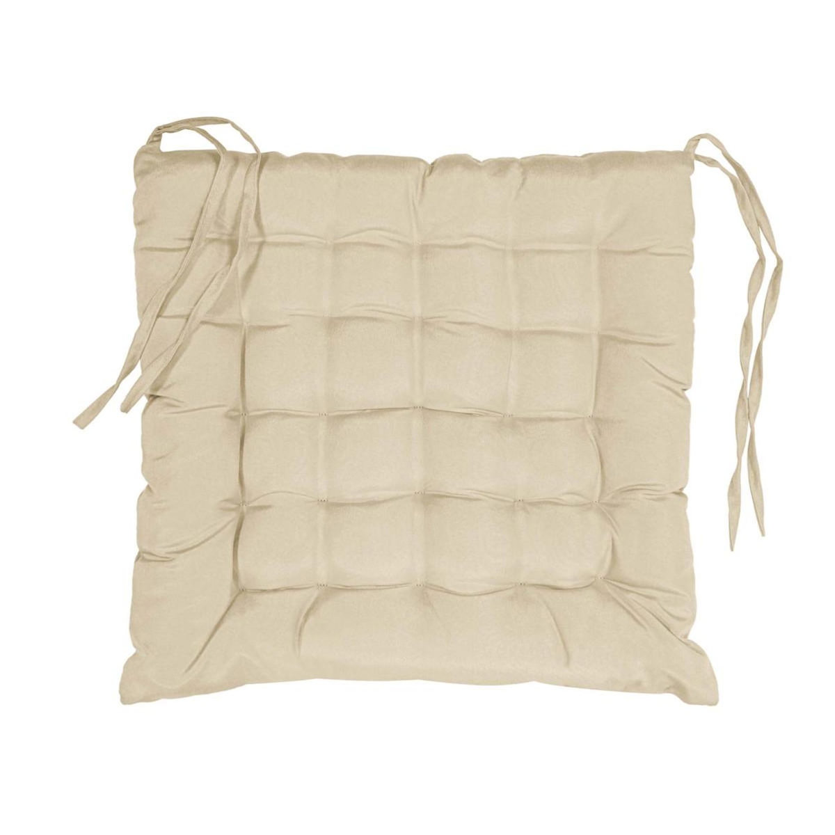 Paris Prix Galette de Chaise Matelassée  Essentiel  40x40cm Naturel