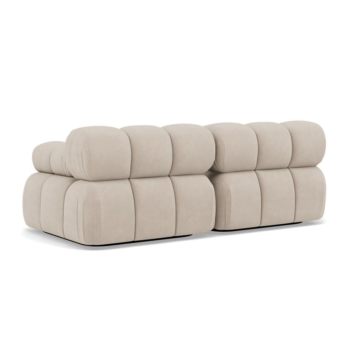 LISA DESIGN Ruby - canapé droit modulable 2 places en velours texturé