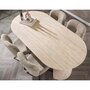 Voir la diapositive 4 : LISA DESIGN Maeva - table à manger - bois effet travertin - 6 personnes
