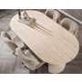 Voir la diapositive 4 : LISA DESIGN Maeva - table à manger - bois effet travertin - 6 personnes