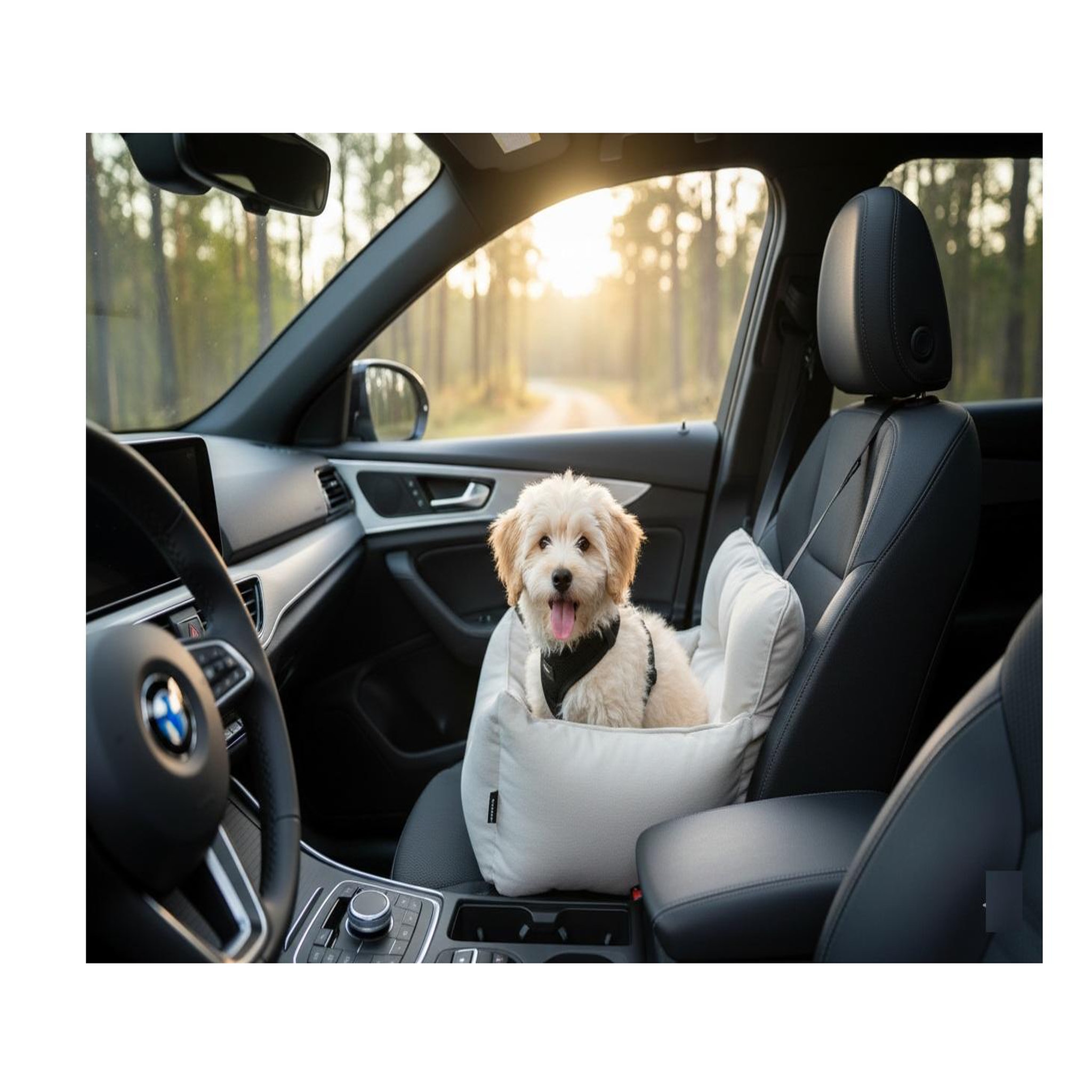 Voir la diapositive 4 : Eden Siege auto voiture pour chien blanc